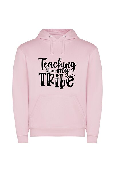 iLovePrints Tribe's Witty Teaching Style Φούτερ με κουκούλα σε χρώμα Ροζ