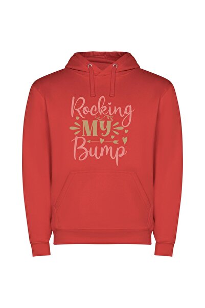 iLovePrints Bumpin' in Style Φούτερ με κουκούλα σε χρώμα Κόκκινο