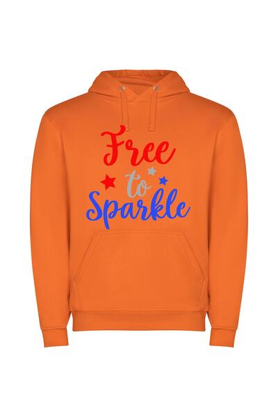 iLovePrints Sparkling Freedom: Patriotic Sparkles Φούτερ με κουκούλα σε χρώμα...