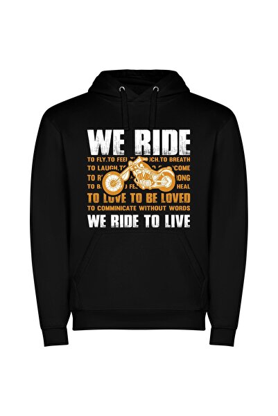 iLovePrints Revving Life's Emotions: Motorcycles Φούτερ με κουκούλα σε χρώμα ...