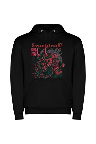 iLovePrints Seductively Sinister Samurai Shadow Φούτερ με κουκούλα σε χρώμα Μ...