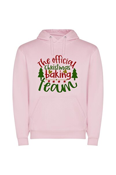 iLovePrints Festive Official Baking Ensembles Φούτερ με κουκούλα σε χρώμα Ροζ
