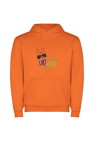 iLovePrints Bunny Grooves: Urban-Inspired Chillhop Φούτερ με κουκούλα σε χρώμ...