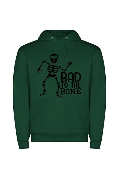 iLovePrints Glam Bone Collection Φούτερ με κουκούλα σε χρώμα Πράσινο