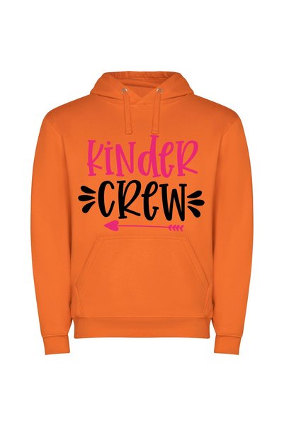 iLovePrints Vibrant Kinder Crew: Next Gen! Φούτερ με κουκούλα σε χρώμα Πορτοκαλί