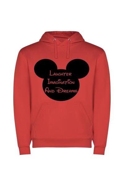 iLovePrints Magical Disney Dreams Φούτερ με κουκούλα σε χρώμα Κόκκινο