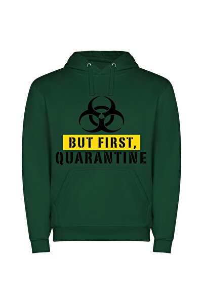 iLovePrints Biohazard Portrait Perplexes Φούτερ με κουκούλα σε χρώμα Πράσινο