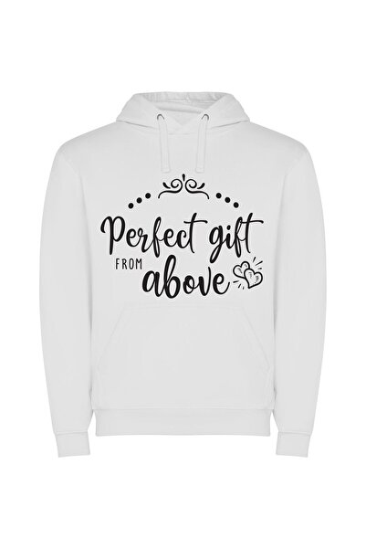 iLovePrints Perfect Monochrome Moments Φούτερ με κουκούλα σε χρώμα Λευκό