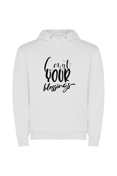 iLovePrints Timeless Monochrome Elegance Φούτερ με κουκούλα σε χρώμα Λευκό