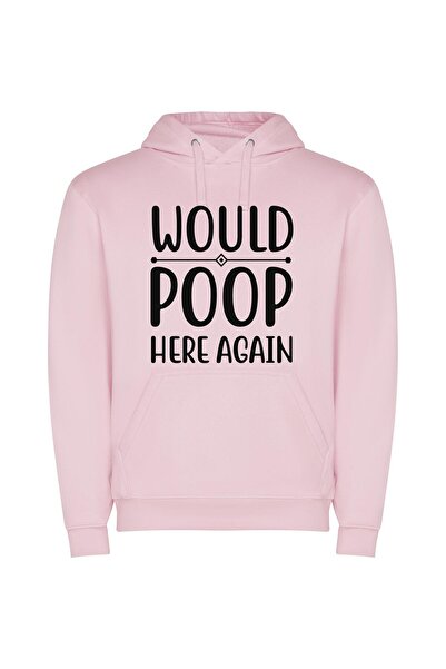 iLovePrints Colorless Feedback: Poop Edition Φούτερ με κουκούλα σε χρώμα Ροζ