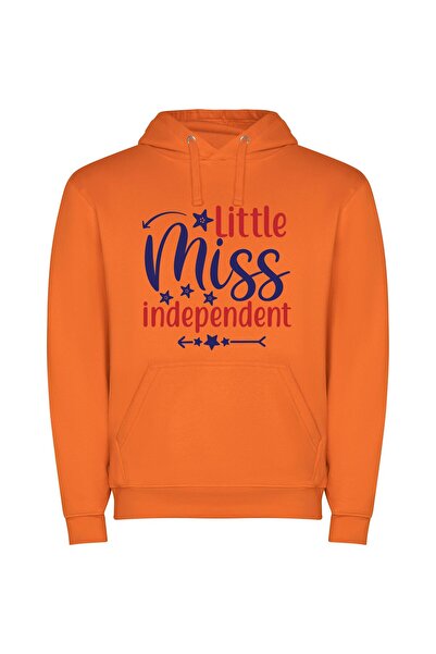iLovePrints Little Miss Indepence Spark Φούτερ με κουκούλα σε χρώμα Πορτοκαλί
