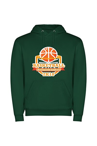 iLovePrints Elite Hoops: 8k Championship Φούτερ με κουκούλα σε χρώμα Πράσινο