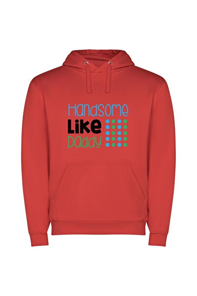 iLovePrints Daddy's Dapper Definition Φούτερ με κουκούλα σε χρώμα Κόκκινο