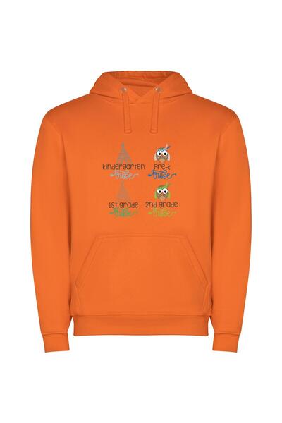 iLovePrints Whimsical Owl Tee Collection Φούτερ με κουκούλα σε χρώμα Πορτοκαλί