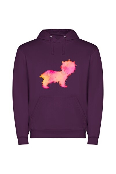 iLovePrints Furry Fantasia Canines Φούτερ με κουκούλα σε χρώμα Μωβ