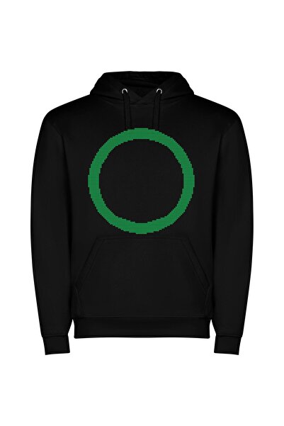 iLovePrints Circular Elegance: The Ouroboros Φούτερ με κουκούλα σε χρώμα Μαύρο