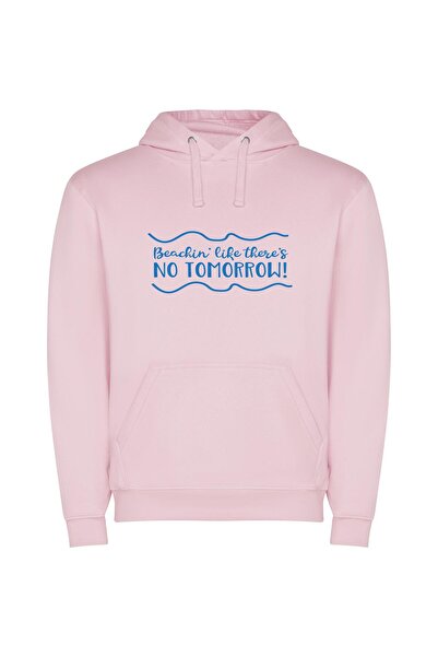 iLovePrints Beachin' Tomorrow: No Regrets Φούτερ με κουκούλα σε χρώμα Ροζ