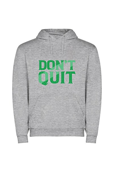 iLovePrints Evergreen Motivational Cutout Φούτερ με κουκούλα σε χρώμα Γκρι