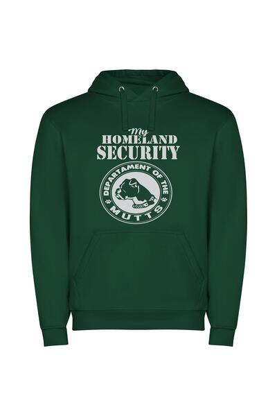 iLovePrints HomeSec K9 Guard Φούτερ με κουκούλα σε χρώμα Πράσινο