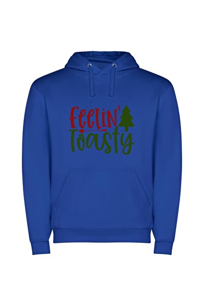 iLovePrints Toasty Deliciousness Φούτερ με κουκούλα σε χρώμα Μπλε