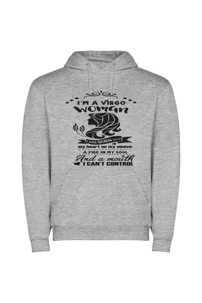iLovePrints Soulful Virgo: Passionate Silhouette Φούτερ με κουκούλα σε χρώμα ...
