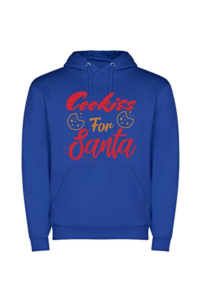 iLovePrints Sweets for Santa's Kids Φούτερ με κουκούλα σε χρώμα Μπλε