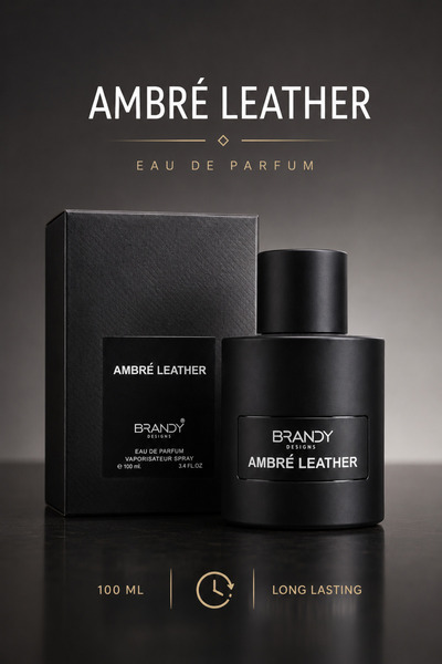BRANDY DESIGN Ambré Leather Eau de Parfum by Brandy Designs 100ml – Long-Last...