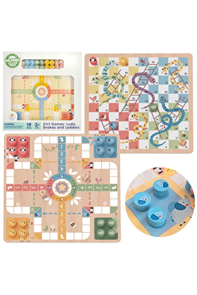 woopie LET'S GO GREEN GREEN Jocuri de societate Logice 2 în 1 Ludo Dame Chine...
