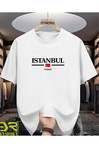 EYMORA Λευκό μπλουζάκι με στάμπα Unisex με θέμα την πόλη της Κωνσταντινούπολη...