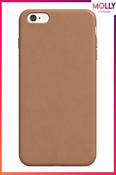Molly iPhone 6/6S PLUS İçin Çikolata Liquid İçi Kadife Mat Silikon Kılıf