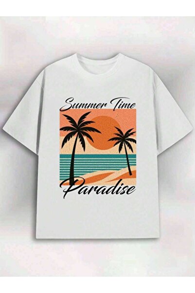 26LIK تيشيرتات بيضاء للرجال من Summer Paradise Palm Tee، إصدار محدود للملابس ...
