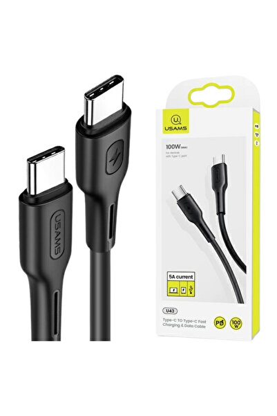 Usams Cablu USB-C la USB-C U43 100W pentru telefoane 5A 1.2M Încărcare rapidă