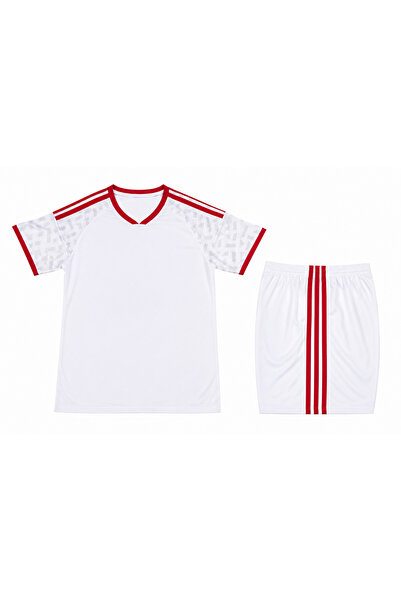 TOY LAND Men's White Football Jersey & Shorts Set – Breathable Quick-Dry Socc...