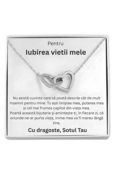 OEM Cadou pentru soție – Colier cu zirconiu cu mesaj de dragoste