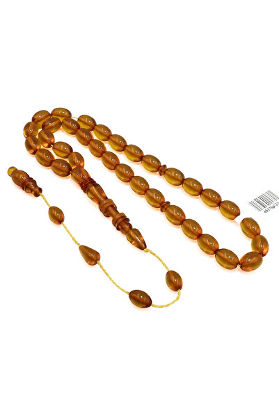 Generic Brand Premium Afghan Glass Rosary – 33 Beads 8.5×11mm Olive Green Ova...
