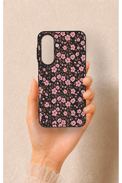 Vip Case Samsung A27 Uyumlu Mini Pembe Çiçek Desenli Silikon Kılıf