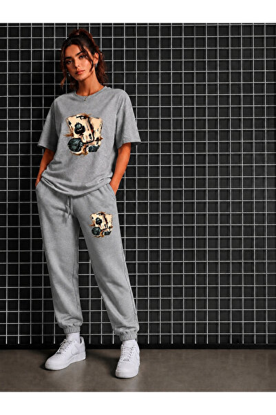 CLOTHES33 T-Shirt Tracksuit 2-Piece Combination Thin Summer Sweat-Absorbing Z...