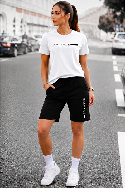 CLOTHES33 تي شيرت وشورت من قطعتين، موديل رفيع مقاوم للعرق للنساء/الرجال، مودي...