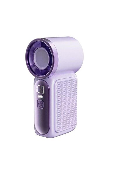 Choice5 purple 2026 Mini Portable Handheld Fan with Digital Display Speeds Ad...