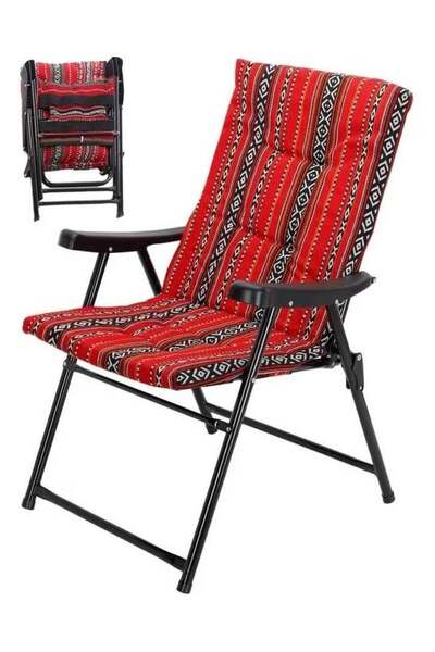 Smart Kitchen Foldable Camping Chair Padded Lightweight High-Back Camping Sea...