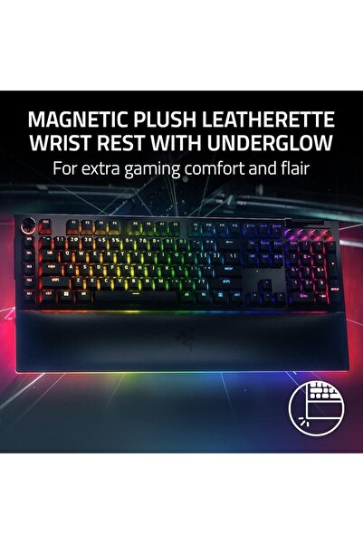 RAZER لوحة مفاتيح الألعاب الميكانيكية السلكية BlackWidow V4 Pro: مفاتيح ميكان...