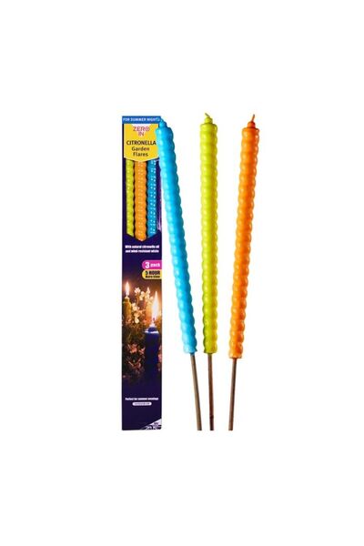 Generic Citronella Garden Flares - Beach Party - 3-Pack