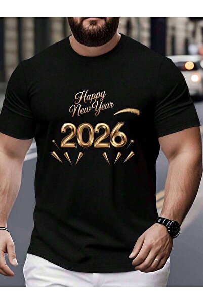25W Number Print 2026raphic Tee T Party Happy Men's Fireworks Hello Shirt Ret...