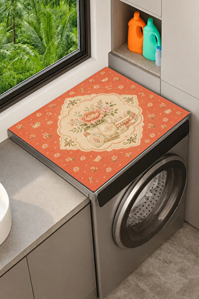 Valerine Life Clothes Dryer Top Organizer Mat Liquid-Proof Cover Coral Floral...