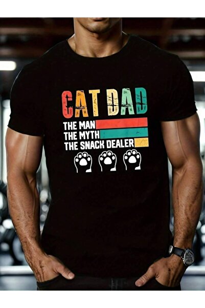 4Car 1pc Men'S Funny Graphic T-Shirt | Retro " Dad Myth The Dealer" Print Wit...