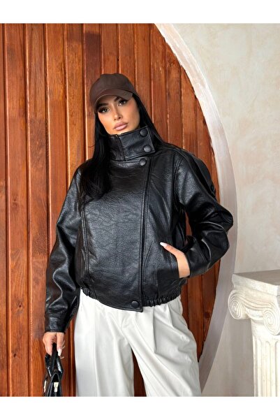 DENİKK Trendy Standing Collar with Side Pockets, Inner Lining, Cuffed Long Sl...
