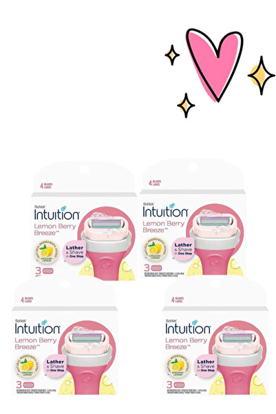 Schick Intuition 4 Pieces Intuition Razor Lemon Berry Breeze 3 Pcs