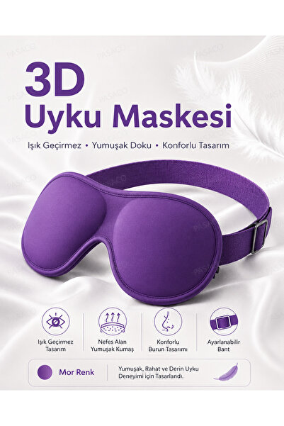 PASACO 3D Sleep Mask Light-Proof Soft Sleep Eye Patch That Reduces Pressure o...