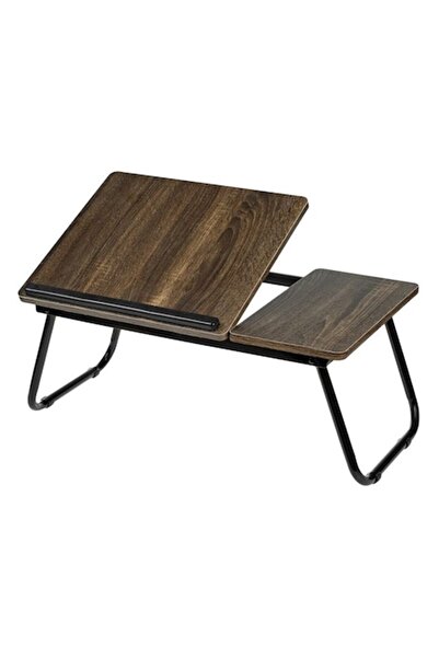 OEM Foldable laptop table, 5-position adjustable, MDF, metal frame, brown