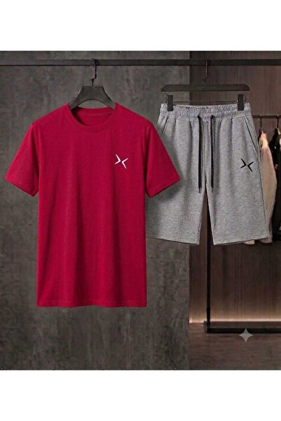 CLOTHES33 تي شيرت وشورت من قطعتين، مزيج رقيق صيفي مقاوم للعرق، مطبوع، للنساء/...